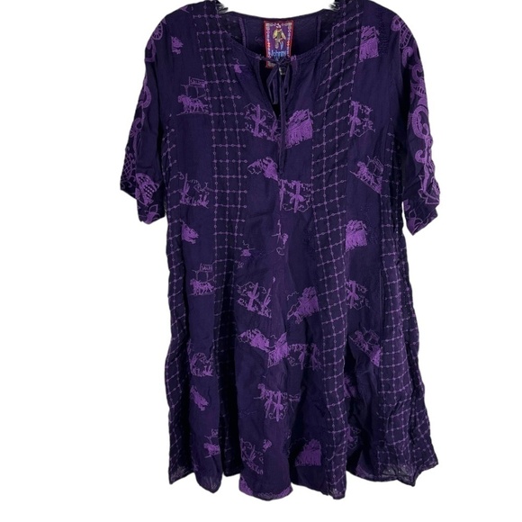 Johnny Was Runswick Lora Tunic Grape Royale SZ XXS - Picture 7 of 7